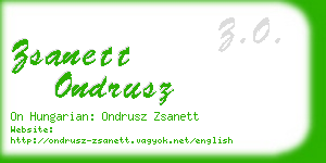 zsanett ondrusz business card